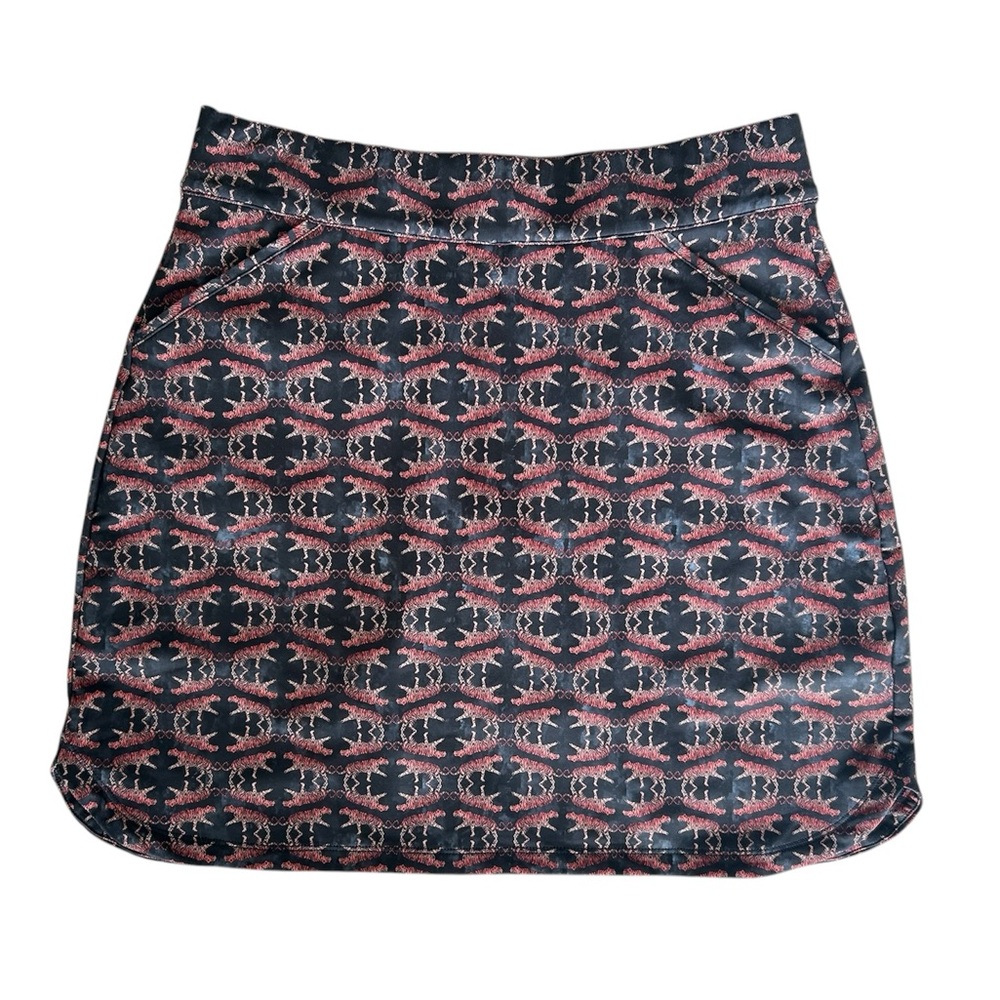 Peter Millar Essential Petal Hem Athletic Golf Skort Womens Medium Tiger Print